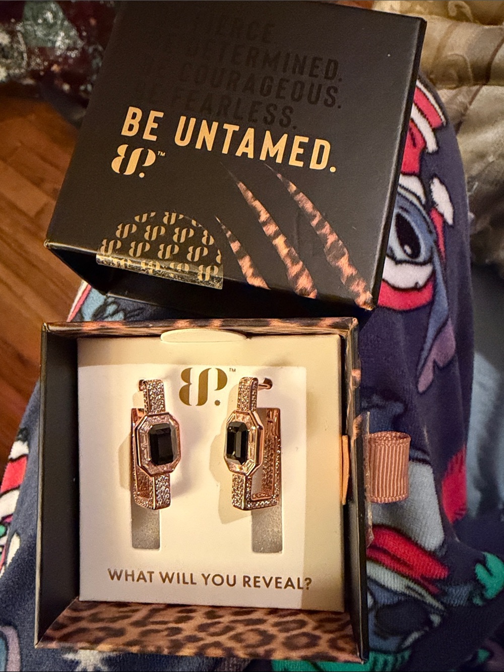 Be Untamed Jewelry Earrings with Black and Rose Gold